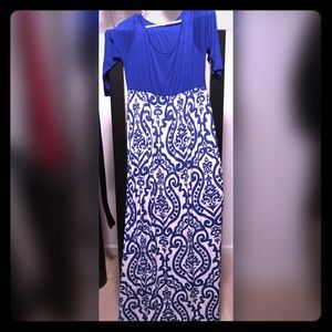 Pink blush maternity baby shower dress